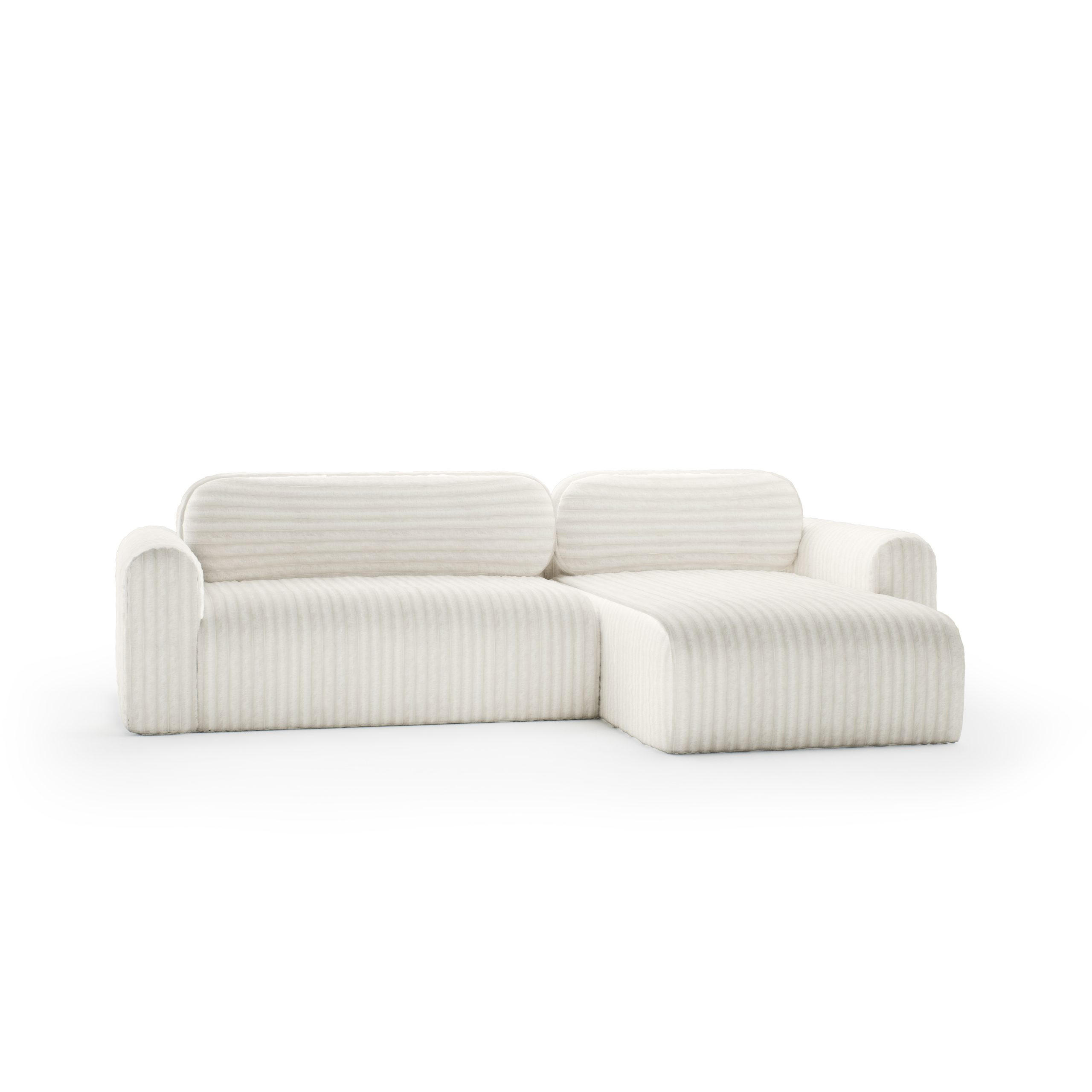 ECKSOFA mit Schlaffunktion Emmen, Hellbeige - Beige, Textil (286/100cm) - Fedve