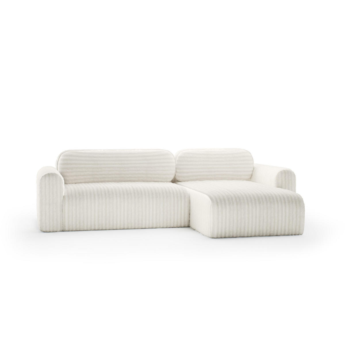 ECKSOFA mit Schlaffunktion Emmen, Hellbeige - Beige, Textil (286/100cm) - Fedve