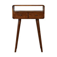 KONSOLENTISCH mit Kastanien-Finish - Messingfarben/Braun, Holz/Metall (30/60/90cm) - Artisan Furniture
