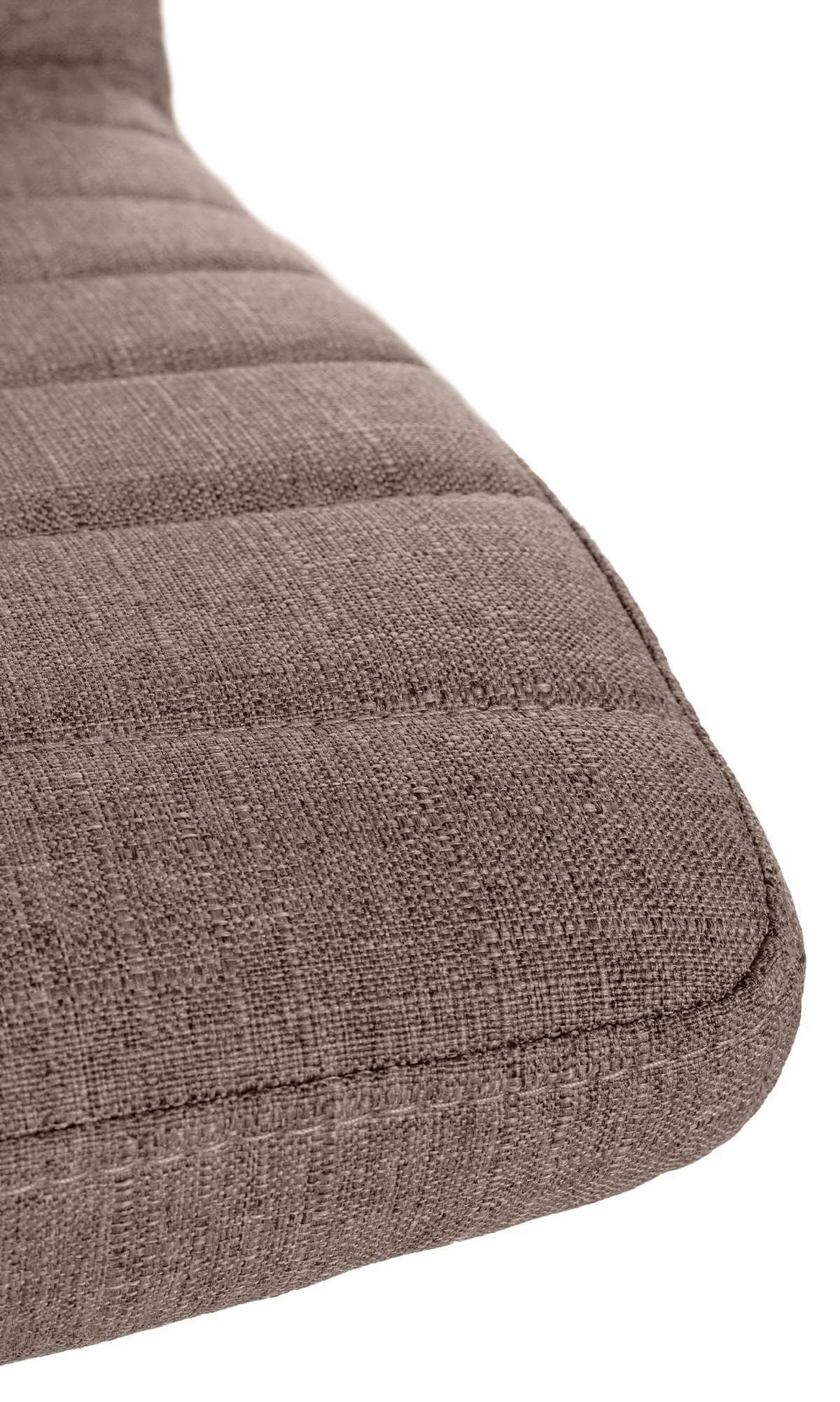 DREHSTUHL 2er Set Stoff taupe - Taupe/Chromfarben, Textil/Metall (44/81/60cm) - CLP