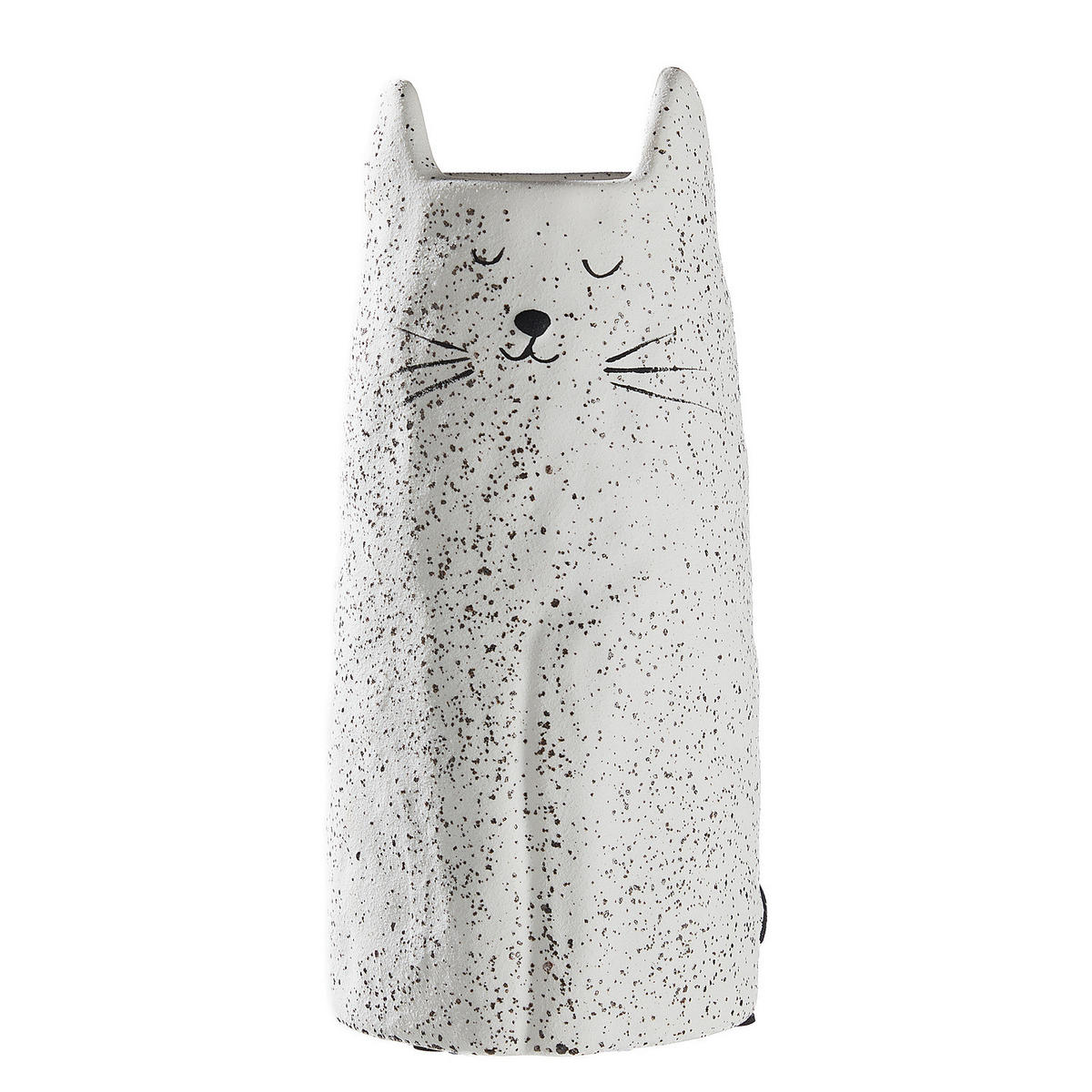 VASE Gato Katze 26 cm - Weiß, Keramik (26cm) - Butlers