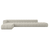 ECKSOFA modulares Sofa Zuvon-L3 - 478x177x70 cm Creme - Hellgrau/Creme, Holzwerkstoff/Textil (478/177cm) - ALTDECOR