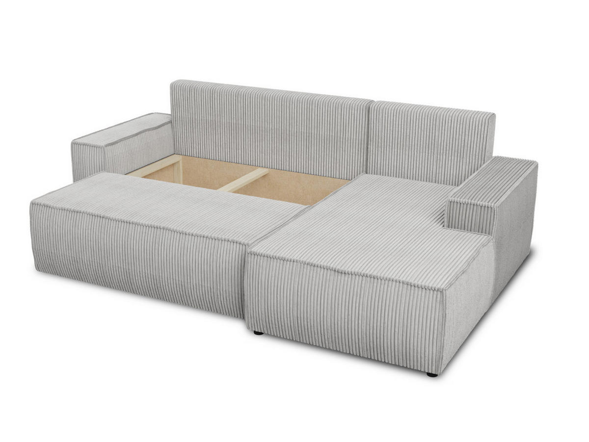 ECKSOFA Totti L, Seite: Links - Grau, Holz/Textil (246/144cm) - Sofnet