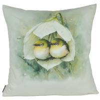 KISSENHÜLLE FRÜHLINGSFEST VÖGEL - Hellgrün, Textil (50/50cm) - Yve! decoration