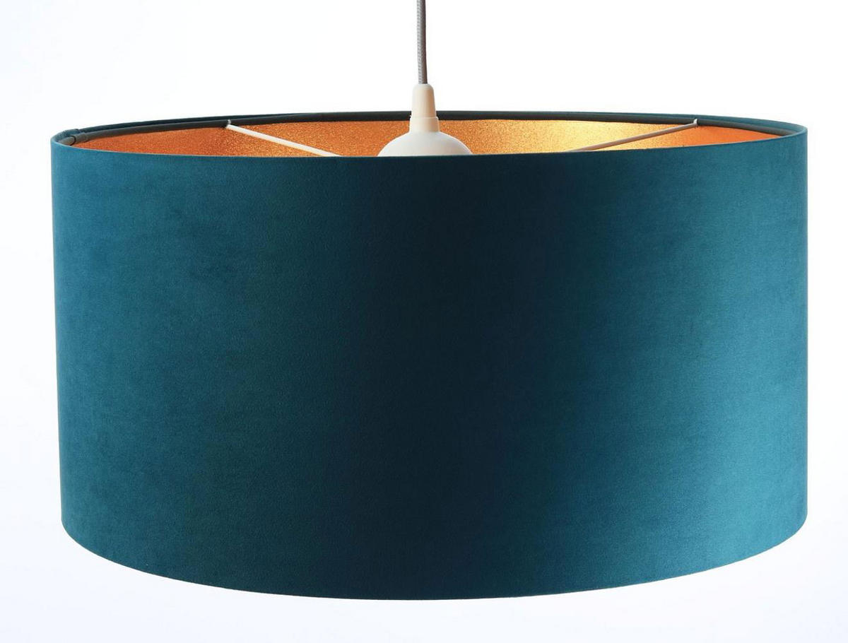 HÄNGELEUCHTE Gold 50/25 cm - Türkis/Goldfarben, Kunststoff (50/0.8/25cm) - ONZENO