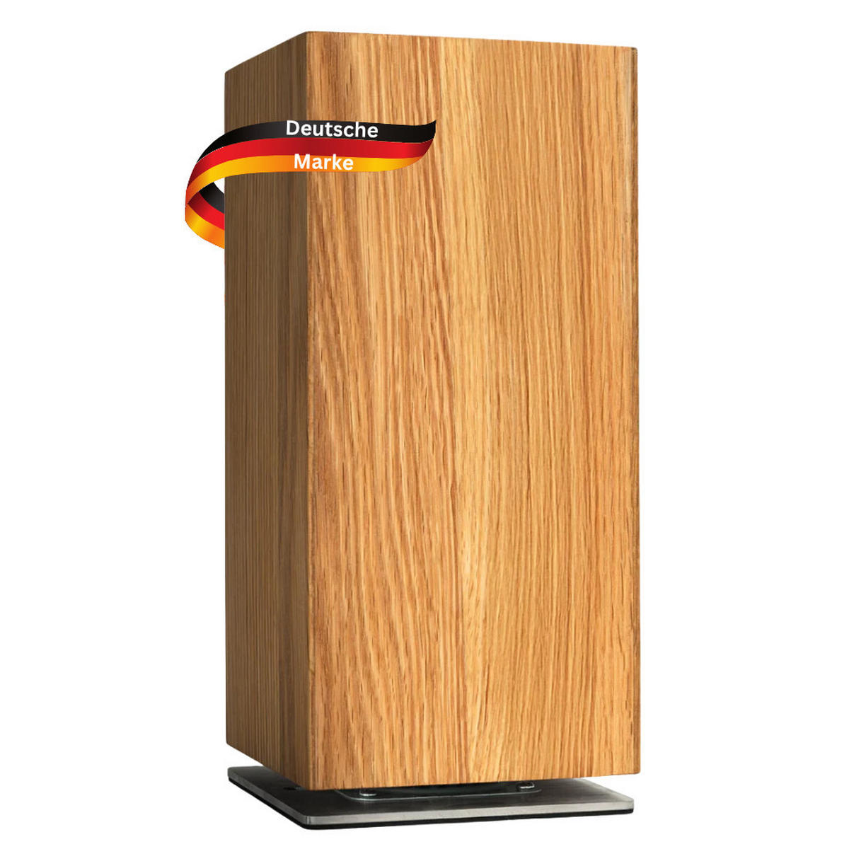 MESSERBLOCK magnetisch ohne Messer YEO 360° DREHBAR Eichenholz 26,5x12x12 cm - Braun, Holz (12/26.5/12cm) - DELUKE