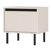 NACHTTISCH Osaka Sandbeige 52 cm - Beige/Schwarz, Holzwerkstoff/Metall (51.8/50/40cm) - Selsey
