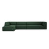 ECKSOFA links Ruby aus strukturiertem Stoff grün 5 Sitzplätze - Grün, Textil (180/366cm) - Micadoni