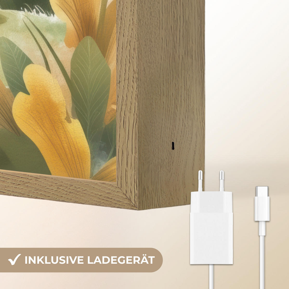 NÁSTĚNNÁ LAMPA S AKUMULÁTOREM Dino - Fotbal - Orange 60x90 cm - béžová, kompozitní dřevo (60/90/8cm) - OnlyWow