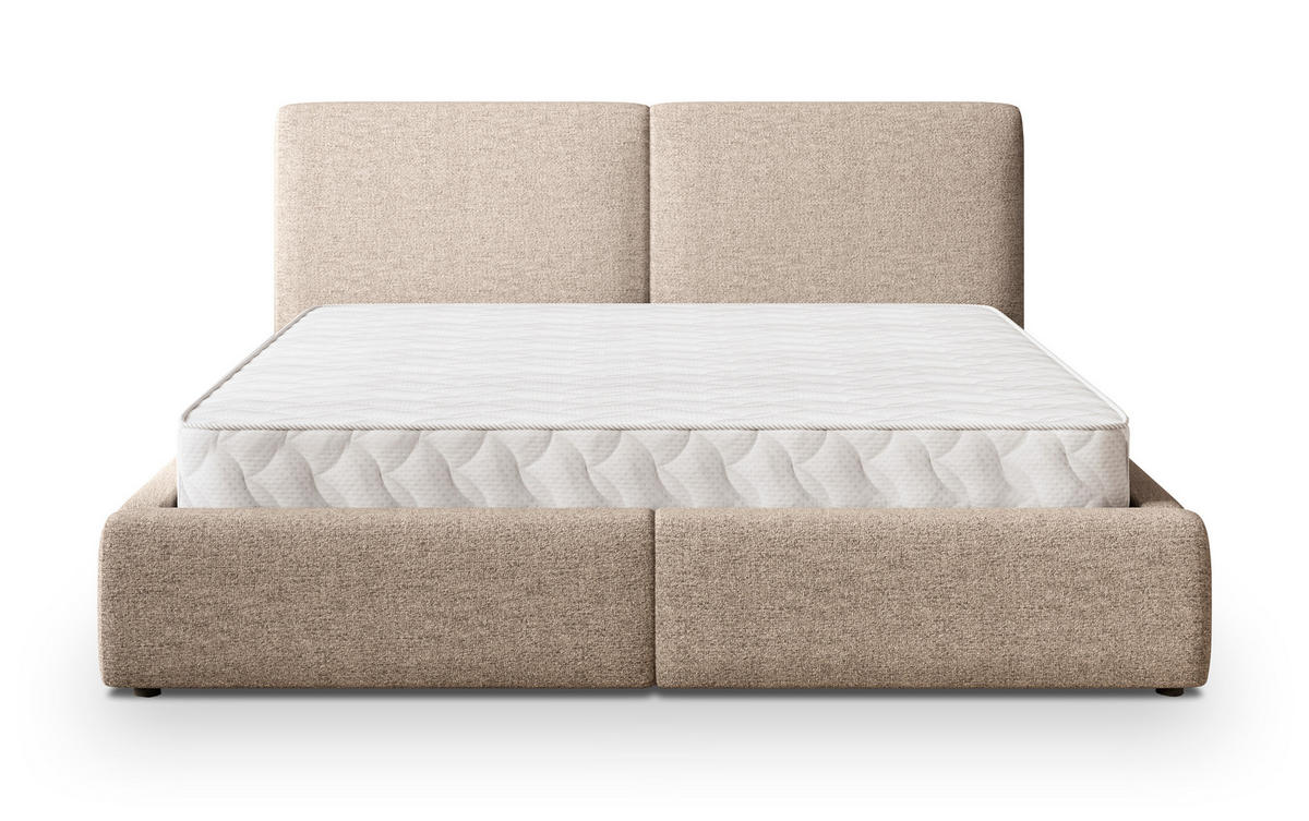 POLSTERBETT FELURO NV 200x200 cm mit Bettkästen - Beige - Beige, Holz/Textil - MASSENO