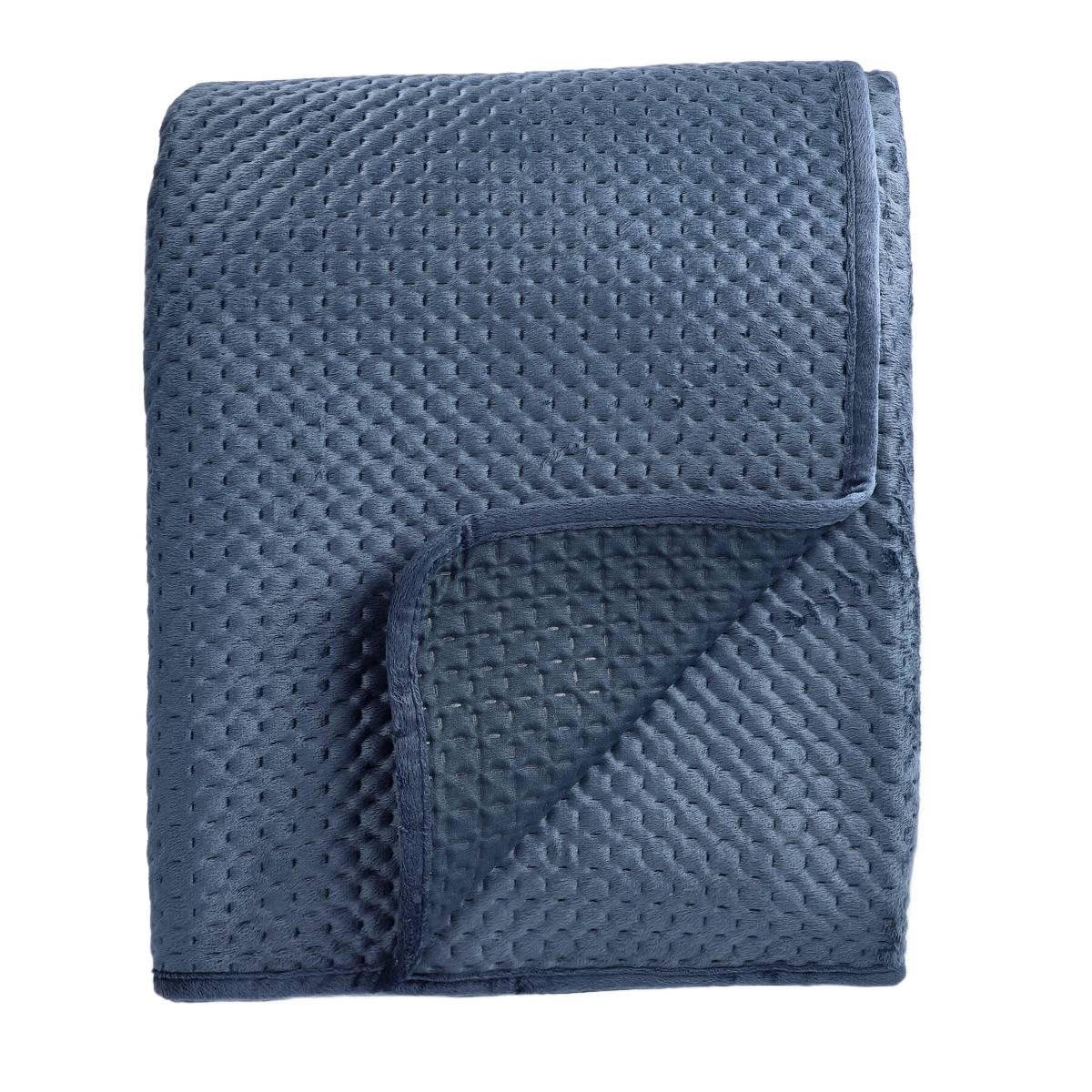 TAGESDECKE Zemi dunkelblau 200/220 cm - Dunkelblau, Textil (200/220cm) - Homla