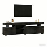 TV-LOWBOARD 180x35x45 cm Schwarz Hochglanz 3 Türen Glas Einlegeböden - Schwarz, Holzwerkstoff (35/45/180cm) - FLIEKS