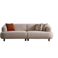 2-SITZER Sofa THRON, Beige - Beige, Holz/Textil (190/78/110cm) - Villa Möbel