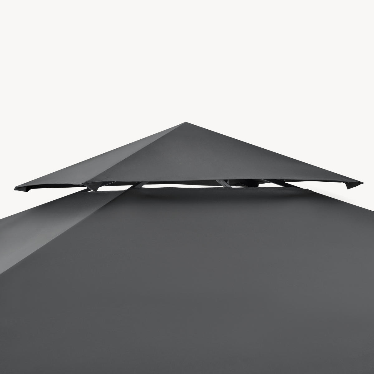 PAVILLON Parga - Dunkelgrau, Kunststoff/Metall (241/250/151cm) - [en.casa]