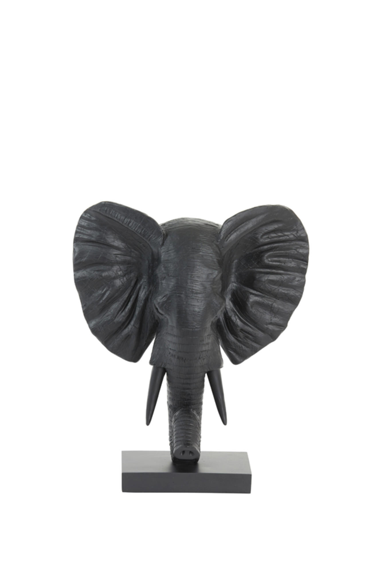 ORNAMENT Elefant Schwarz 30/15/35,5 cm - Schwarz, Kunststoff (15/35.5/30cm) - Light & Living