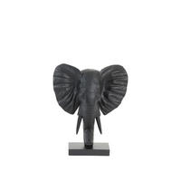 ORNAMENT Elefant Schwarz 30/15/35,5 cm - Schwarz, Kunststoff (15/35.5/30cm) - Light & Living