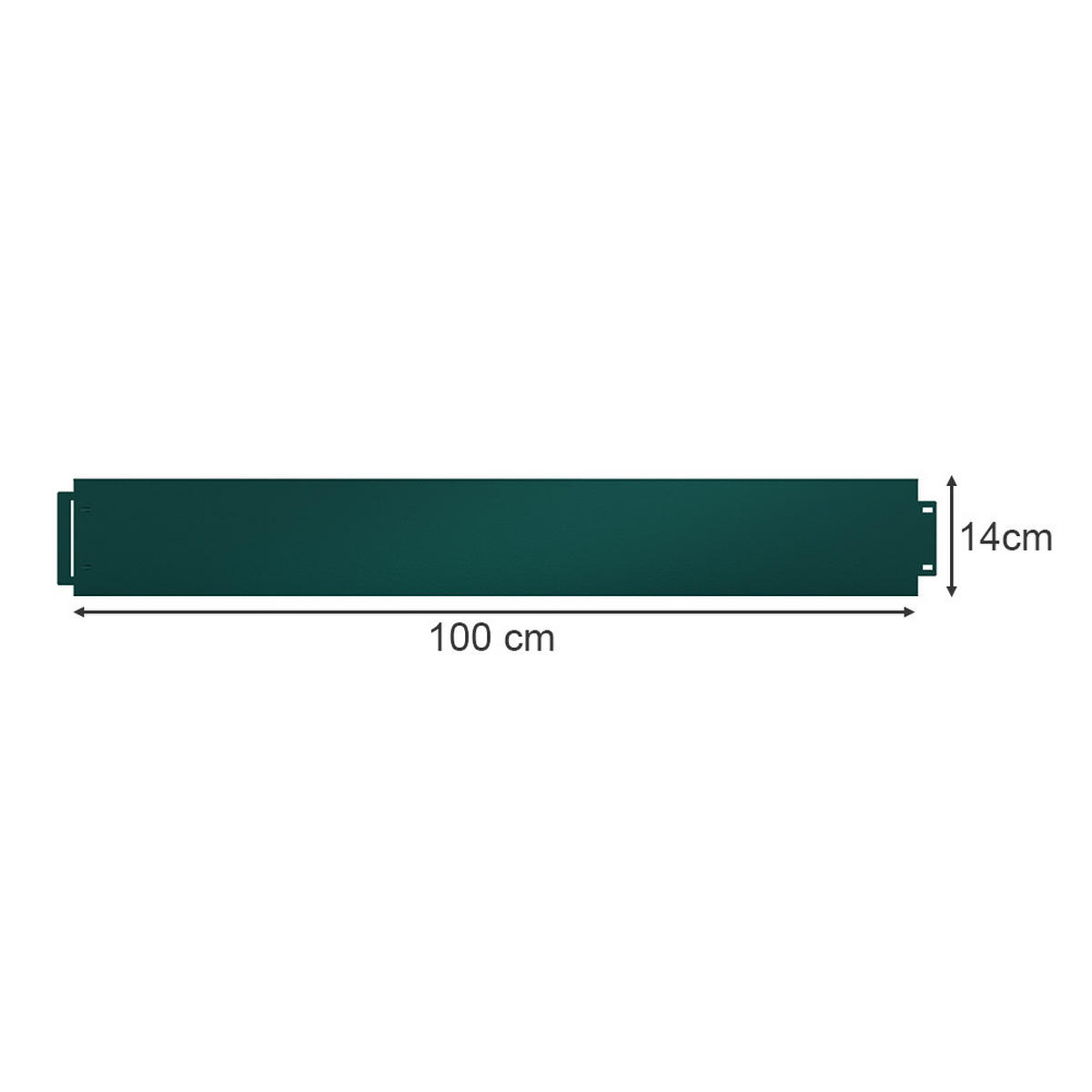 RASENKANTE Grün 100 x 14 cm 45 Meter - Grün, Metall (100/14/0.7cm) - Vicco