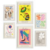 POSTER Set Mit 6 Abstrakten Kunst Sammlung A3 & A4 Weißer Rahmen - Weiß, Papier (29/3cm) - Nacnic