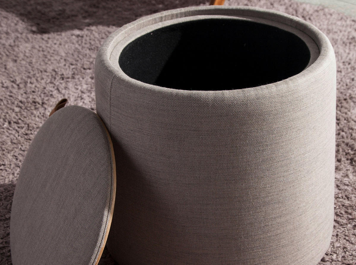 SITZPOUF Grau 44/44/40 cm - Grau, Textil (44/40/44cm) - ANGEL CERDA