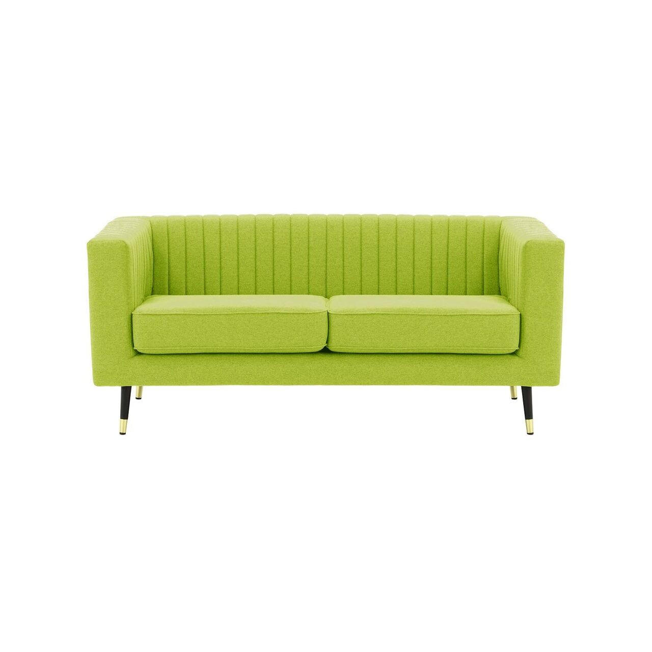 ZWEISITZER-SOFA Slender-Baku 7 - Hellgrün, Holz/Textil (170/71/83cm) - SLF24