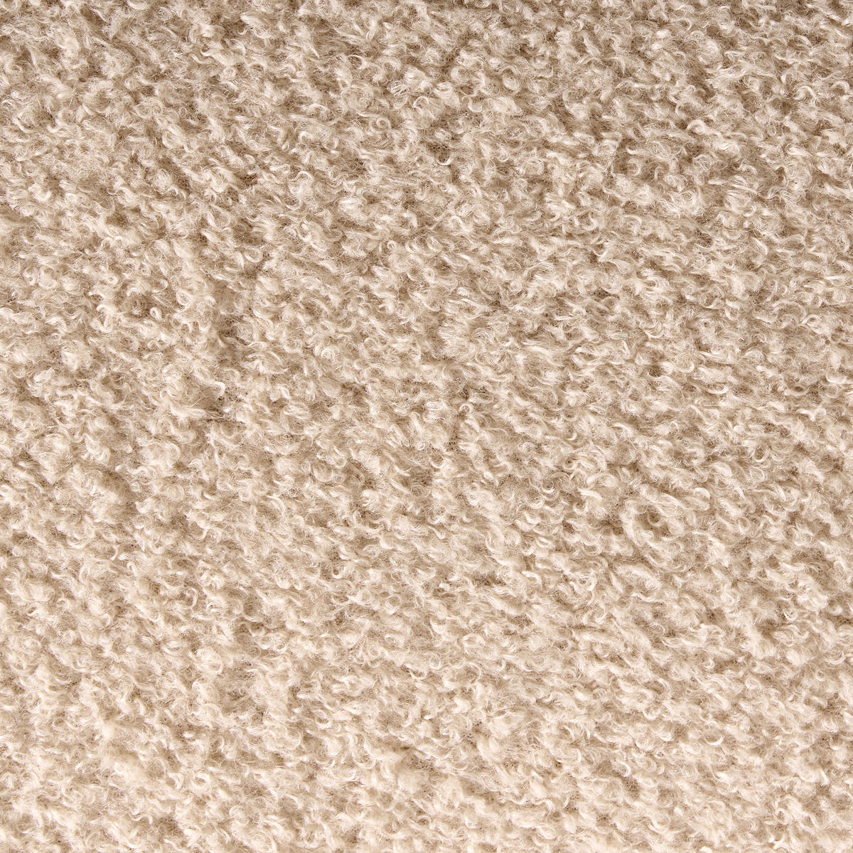 POUF Bouclé Beige Mancos - Beige, Textil (41/44/35cm) - Beliani