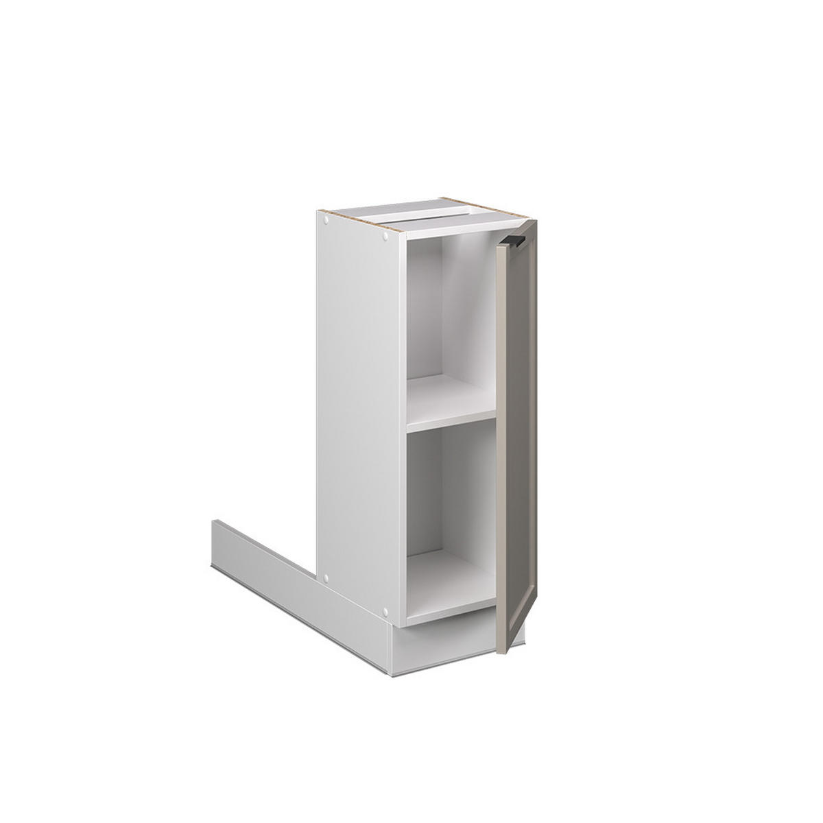 KÜCHENINSEL Fame-Line GrauBeige 30 cm ohne AP - Weiß/Grau, Holzwerkstoff (30/82/70cm) - Vicco