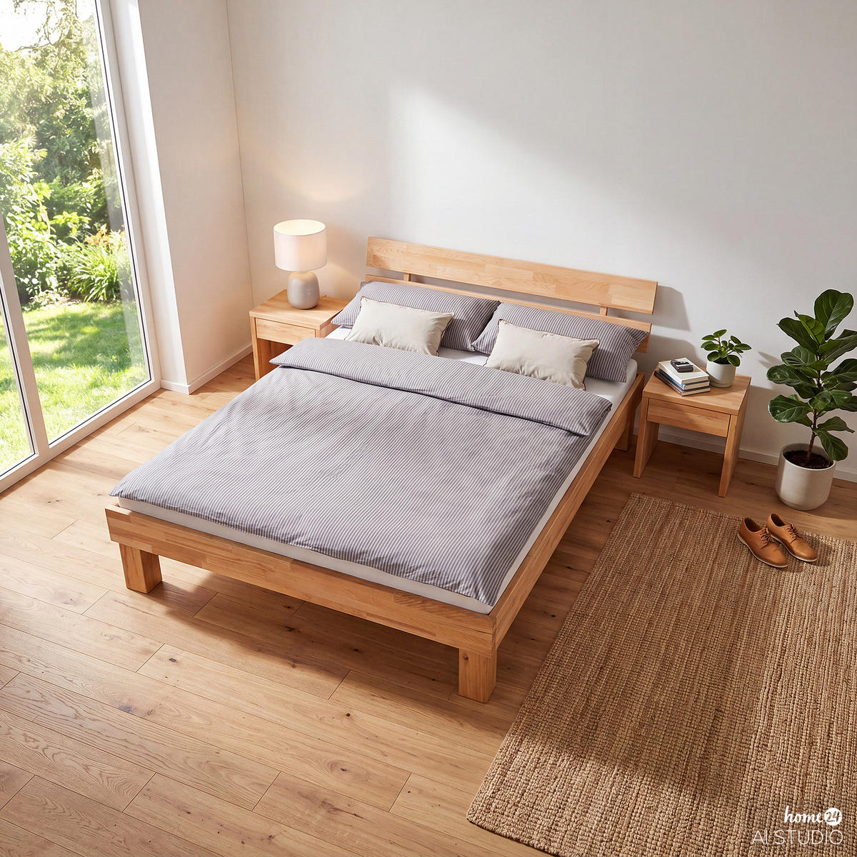 BETT - Massivholz - Kernbuche, Holz (160/200cm) - home24