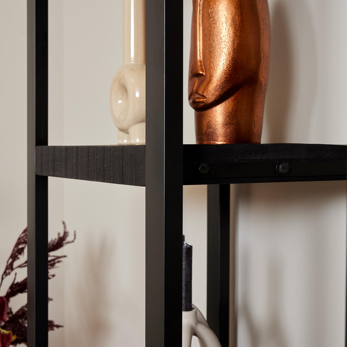 BÜCHERREGAL Boaz Schwarz 40/55/200 cm - Schwarz, Holz (55/200/40cm) - Starfurn