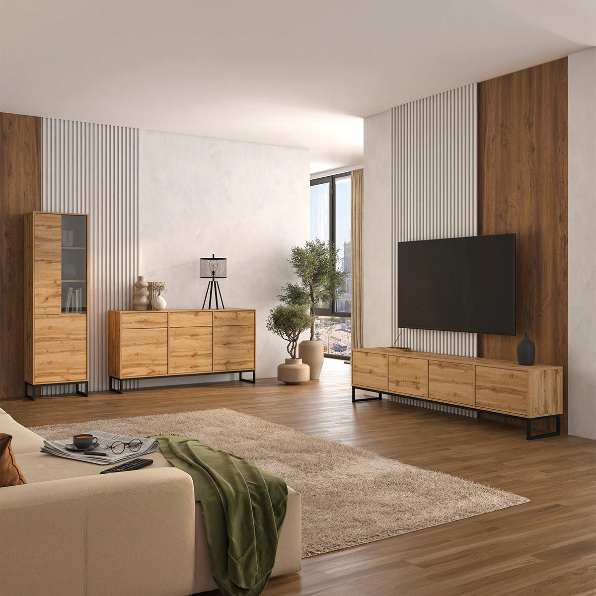 VITRINE Loa Holz - Braun, Holzwerkstoff (53.5/180/36.5cm) - Petits-meubles