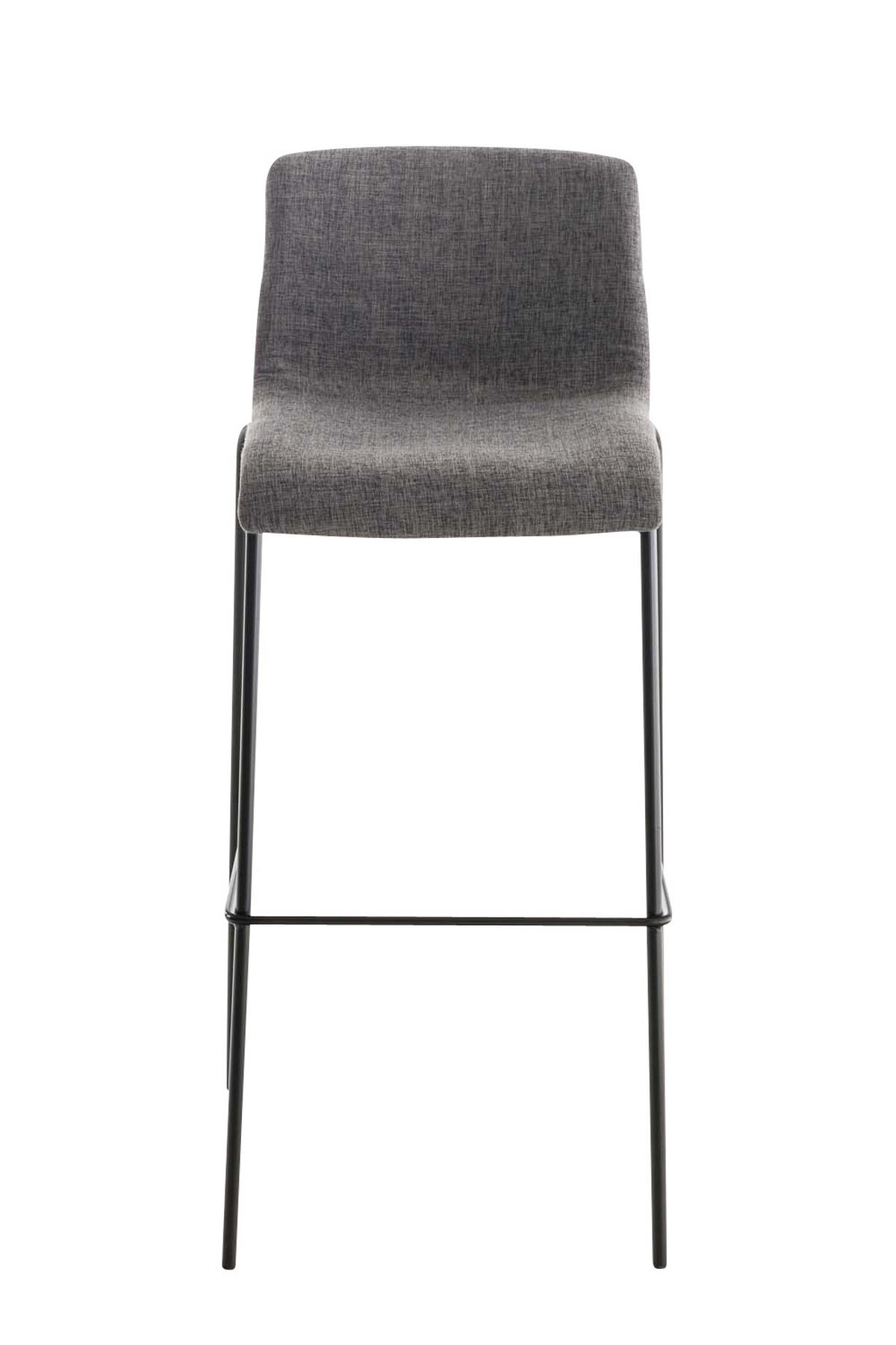 BARHOCKER Stoff Hellgrau - Hellgrau/Schwarz, Textil/Metall (43/100/48cm) - CLP