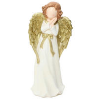ENGELFIGUR Weihnachten HTST0187 - Beige/Goldfarben, Stein (20/64/30cm) - Hometopia