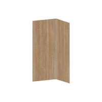 WANDPANEELE für Dusche - 120 cm x 90 cm - plastik - naturfarben dunkel Eneko - Naturfarben, Kunststoff/Metall (120/210/90cm) - Vente-Unique