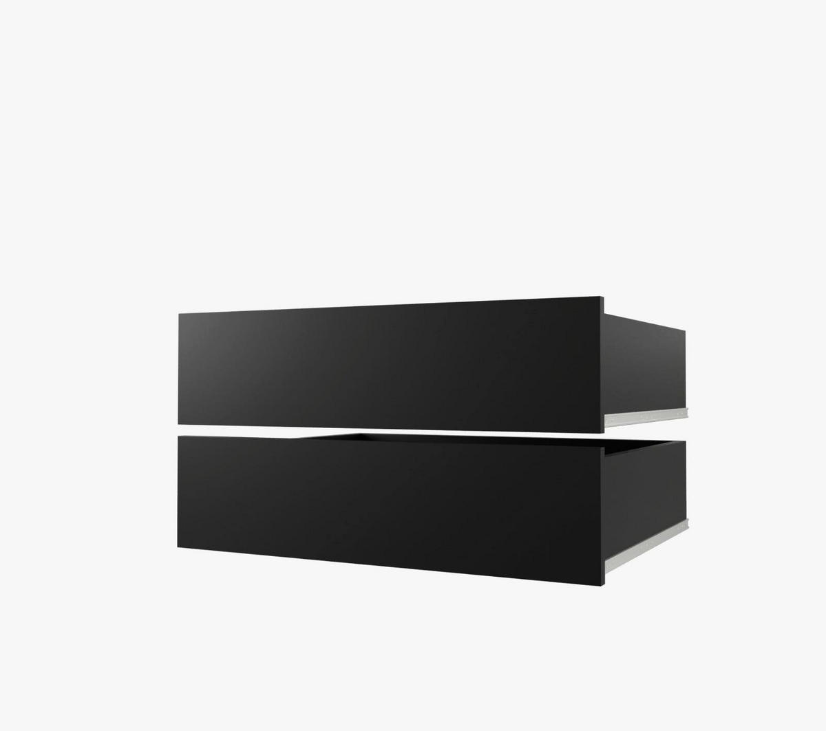 SCHIEBETÜRENSCHRANK - Kleiderschrank MALTESE 120 Schwarz + schubladen - Schwarz, Holzwerkstoff (120/200/62cm) - Möblo