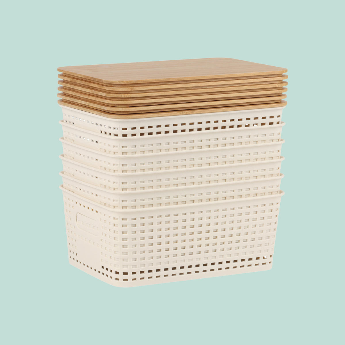 AUFBEWAHRUNGSBOX - Weiß, Holz/Kunststoff (25.5/10.5/18cm) - Relaxdays