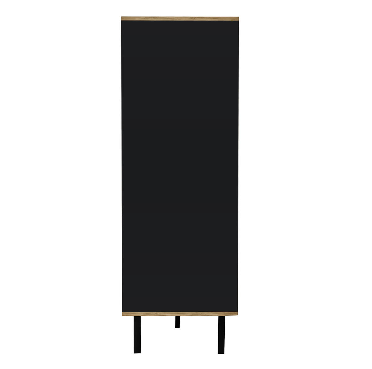 KOMMODE aus Spanplatte 80x120x40cm in Naturfarben mit LED & Glastüren - Naturfarben, Holzwerkstoff (80/120/40cm) - Modfu