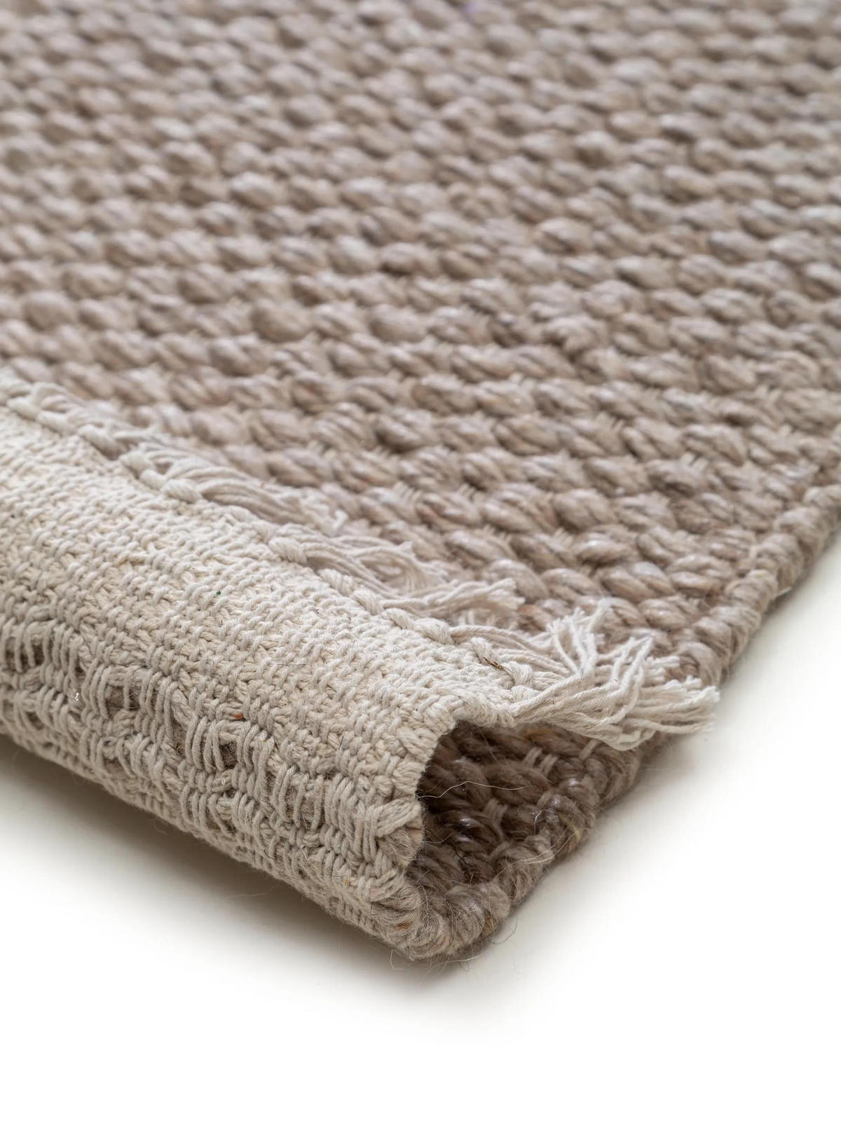 WOLLTEPPICH Lana Beige 120x170 cm - Beige, Textil (120/170cm) - benuta Pure