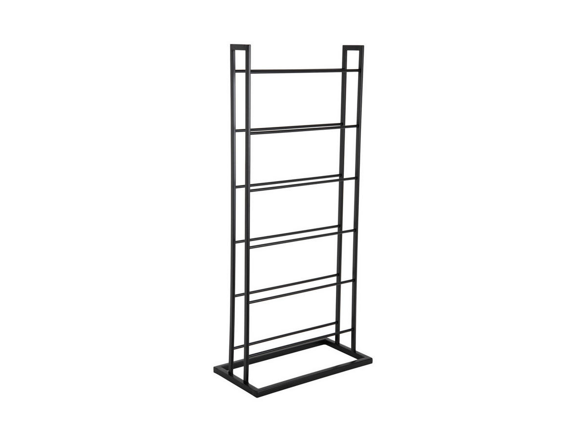 WEINREGAL Single Floor 38/20/84 cm - Schwarz, Metall (20/84/38cm) - Present Time
