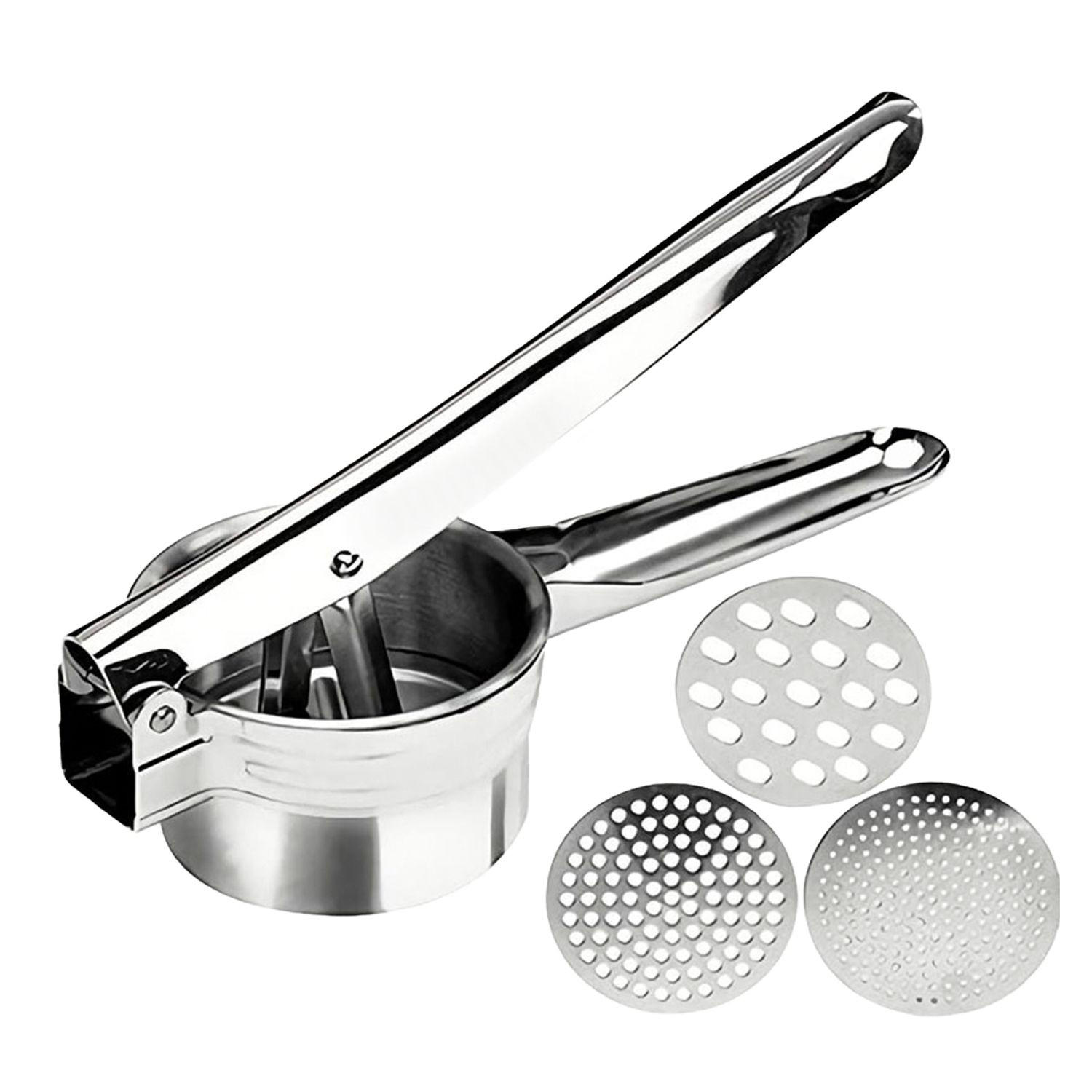 KARTOFFELSTAMPFER Multifunktional - Silberfarben, Metall (9.3/26.6cm) - Intirilife