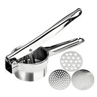 KARTOFFELSTAMPFER Multifunktional - Silberfarben, Metall (9.3/26.6cm) - Intirilife