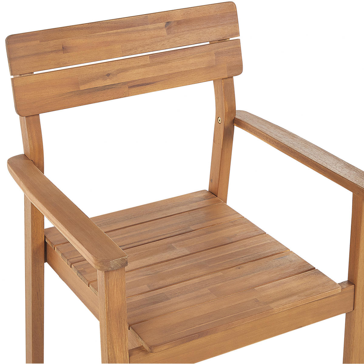 GARTENSTUHL 2er-Set Akazienholz hellbraun Fornelli - Hellbraun, Holz (60/88/56cm) - Beliani