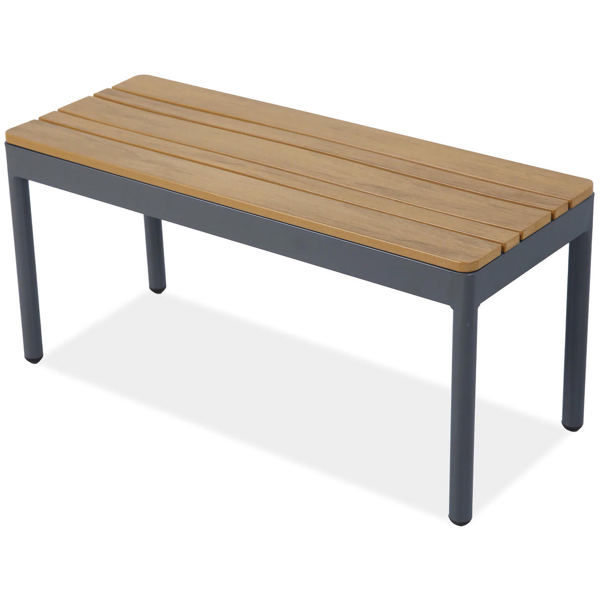 GARTENSET Livorno, modulare Bauweise , mit Ecksofa und Kaffeetisch, Metallrahmen, Dunkelgrau - Dunkelgrau, Metall - Beautysofa