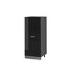 HOCHSCHRANK R-Line Schwarz Hochglanz 60 cm - Schwarz Hochglanz/Anthrazit, Holzwerkstoff (60/143/57cm) - Vicco