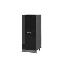 HOCHSCHRANK R-Line Schwarz Hochglanz 60 cm - Schwarz Hochglanz/Anthrazit, Holzwerkstoff (60/143/57cm) - Vicco