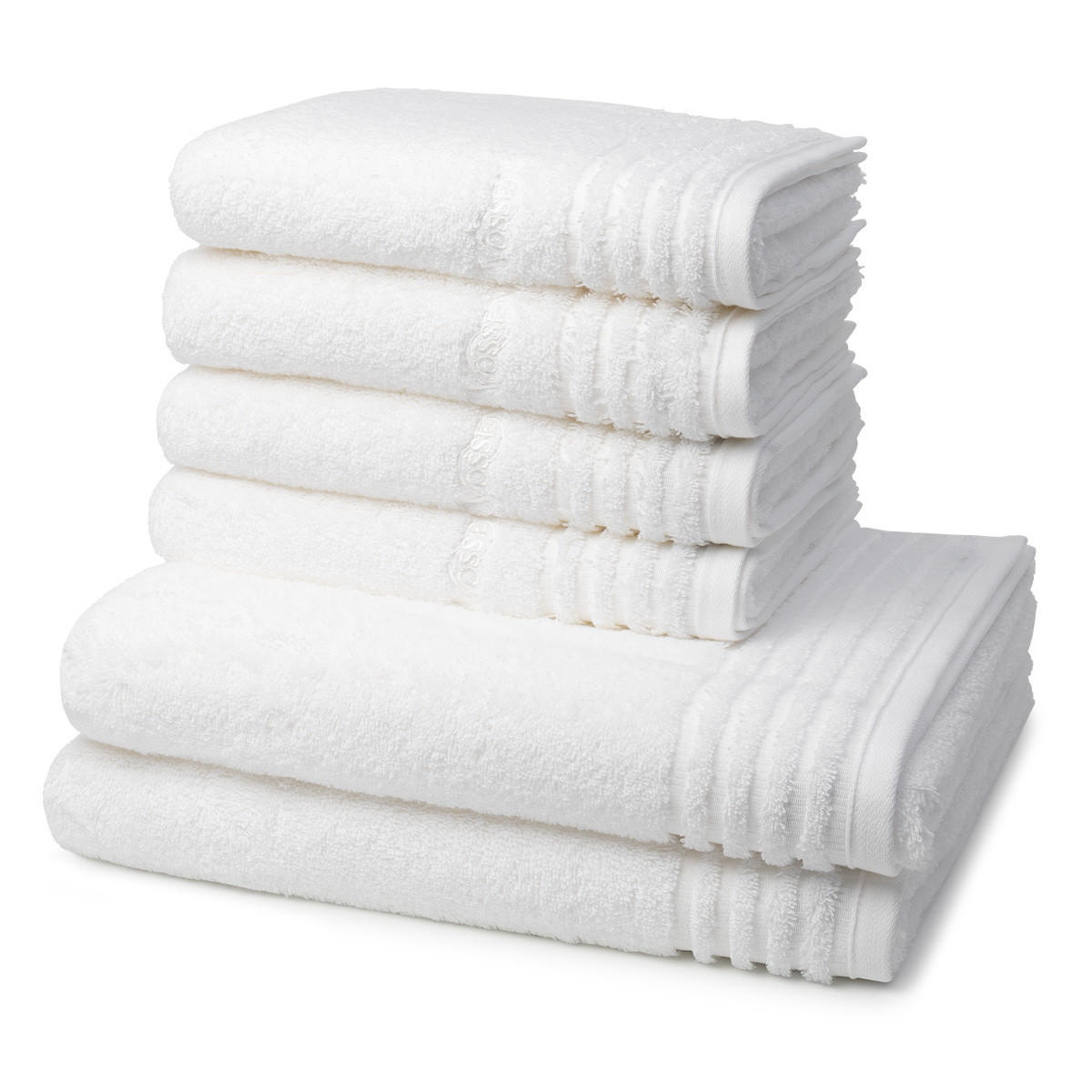 FROTTIERSET Vienna Style Supersoft 6-teilig - Weiß, Textil (50/100cm) - Vossen