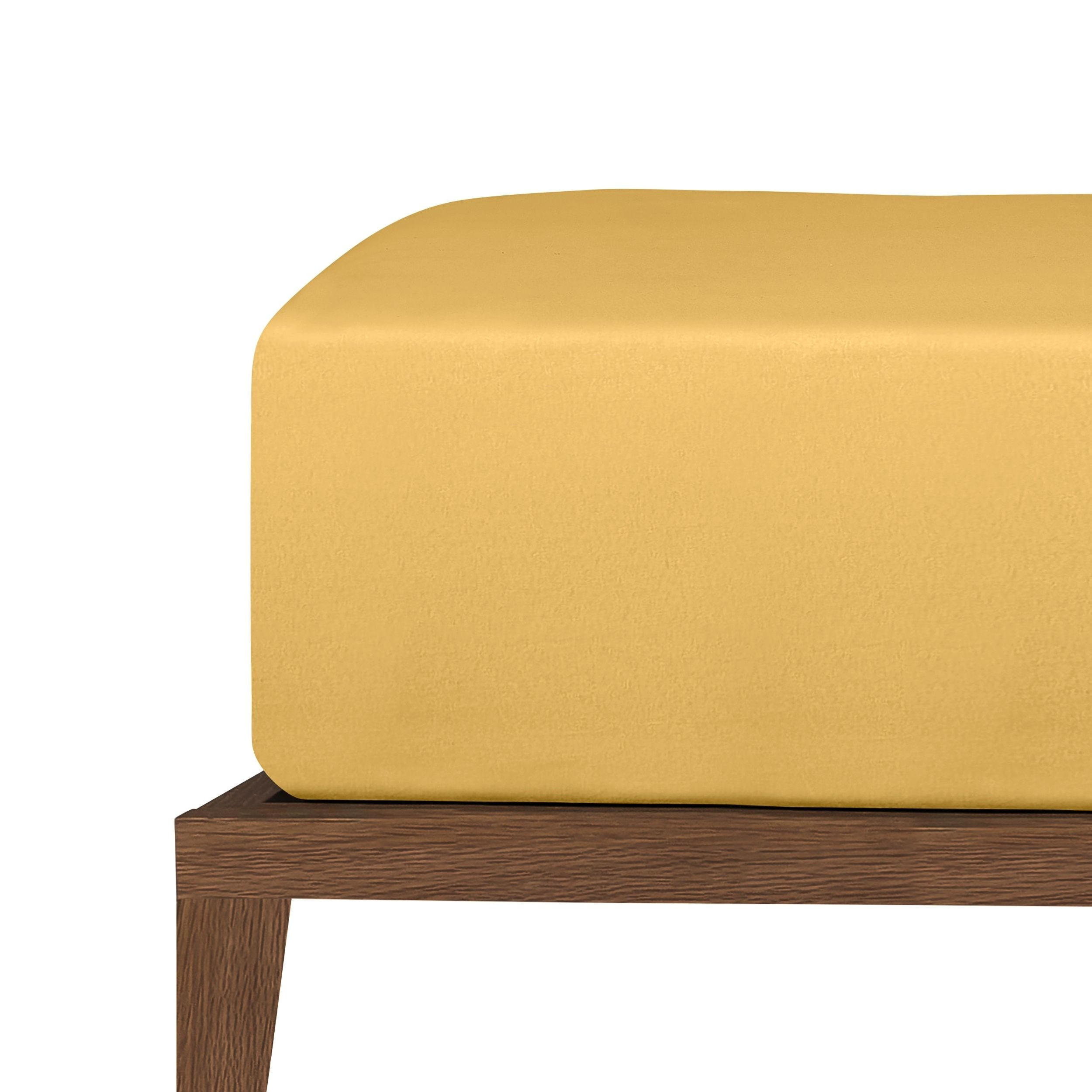 SPANNBETTLAKEN New Jersey - 100% Baumwolle - 180x200 cm - Senf - Hellbraun, Textil (180/200cm) - Uncover by Schiesser