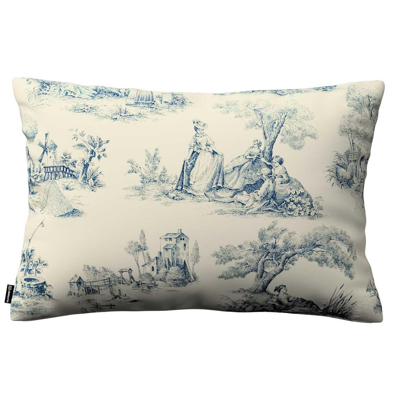 KISSENHÜLLE Avinon blau, 60x40cm - Blau, Textil (60/40cm) - Dekoria