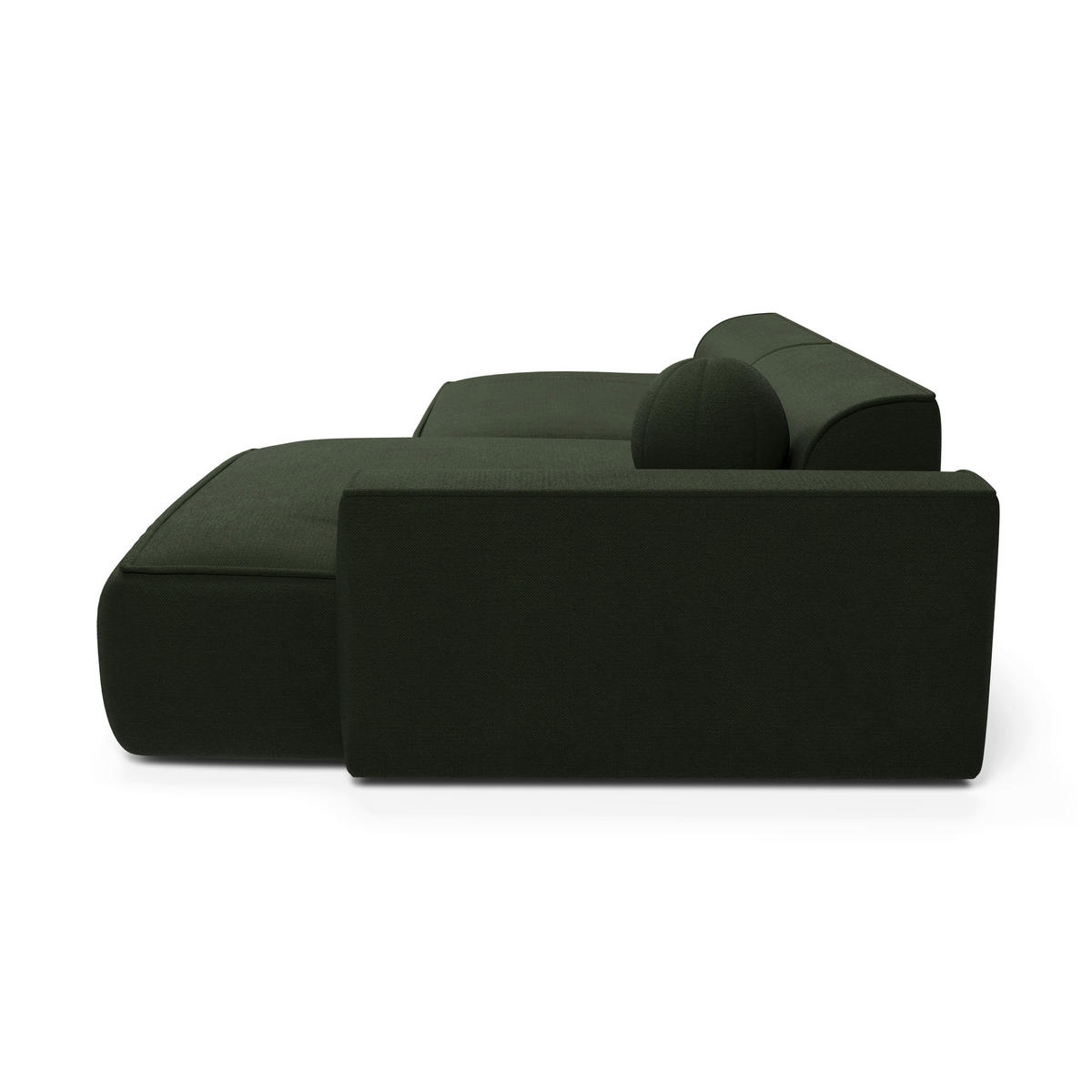 ECKSOFA RECHTS Rastergewebe Olivgrün 260cm - Olivgrün, Textil (260/155cm) - Sia Home