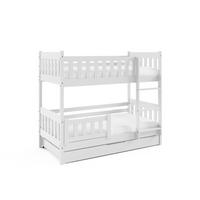 ETAGENBETT LUCIA mit Bettkasten 80x190 cm Weiß - Weiß, Holz (80/190cm) - MASSENO