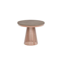 ESSTISCH Cone Bis - Sandfarben/Kupferfarben, Holzwerkstoff/Metall (100/100/76cm) - Meblini