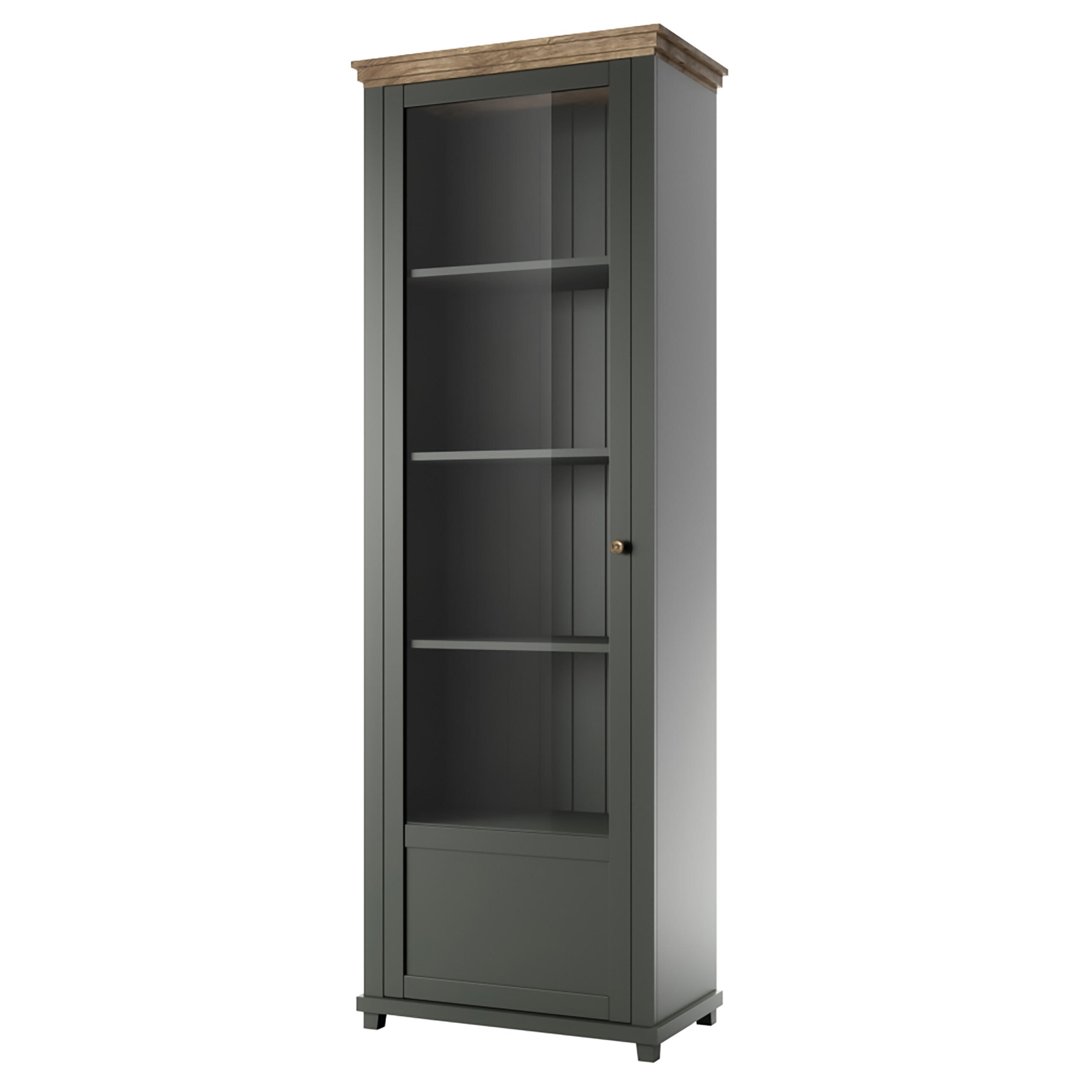 VITRINE in Grün - Grün, Holzwerkstoff (71/200/42cm) - MASSENO
